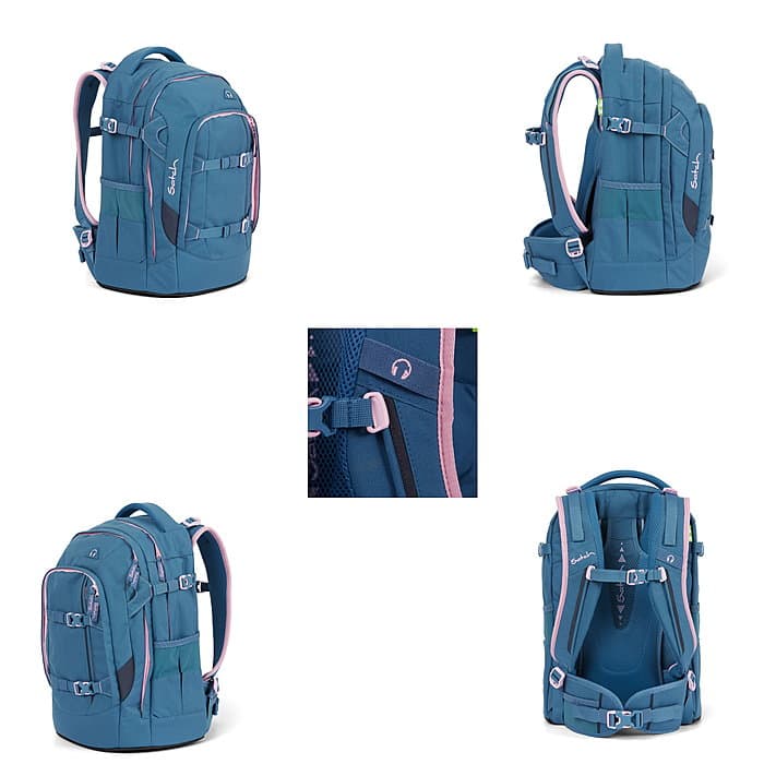 Satch Pack Deep Rose 3tlg Schulrucksack-Set