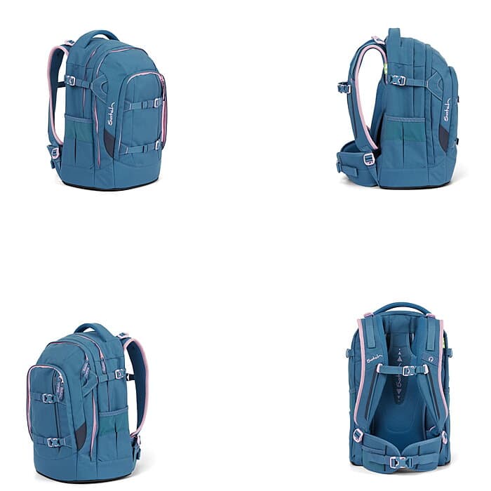 Satch Pack Deep Rose 3tlg Schulrucksack-Set