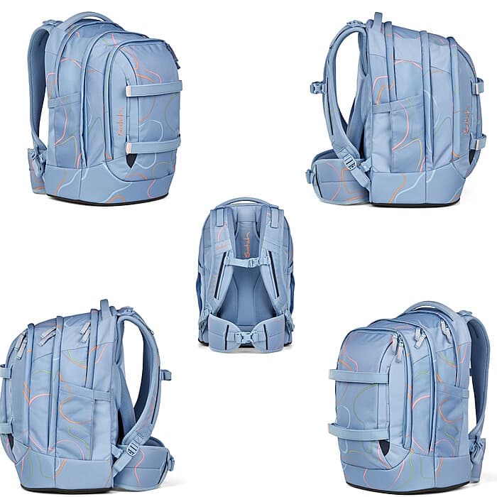 Satch Pack Vivid Blue 3tlg Schulrucksack-Set