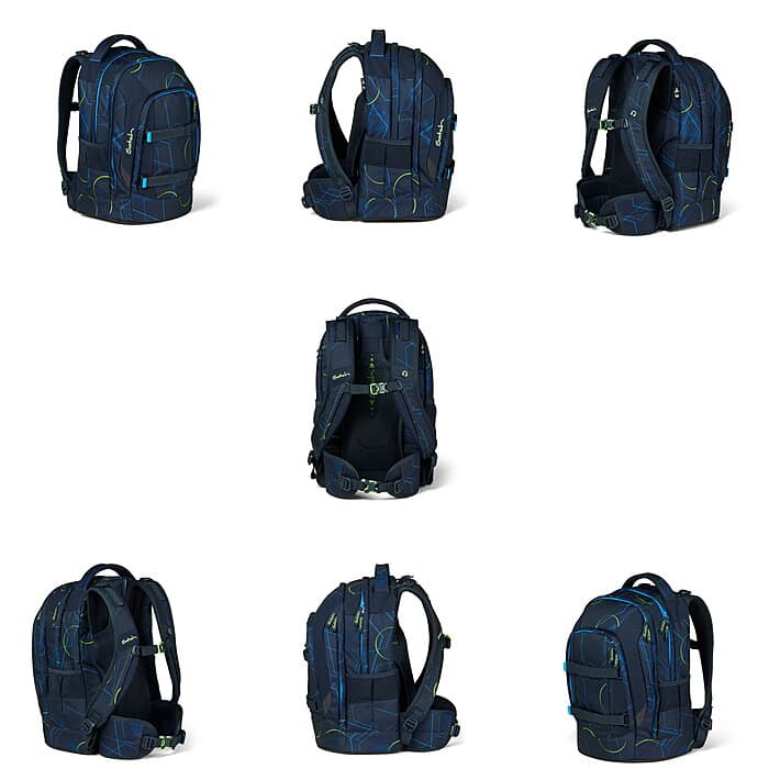 Satch Pack Blue Tech 3tlg Schulrucksack-Set