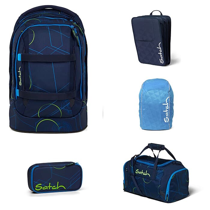 Satch Pack Blue Tech 5tlg Schulrucksack-Set