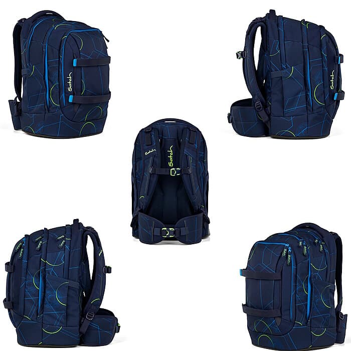 Satch Pack Blue Tech 5tlg Schulrucksack-Set