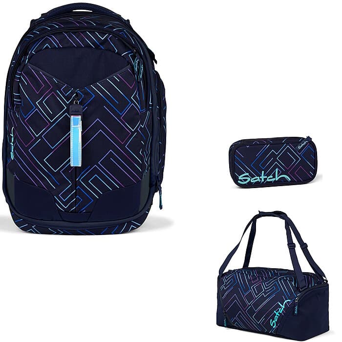 Satch Match Purple L 2024 3tlg Schulrucksack-Set