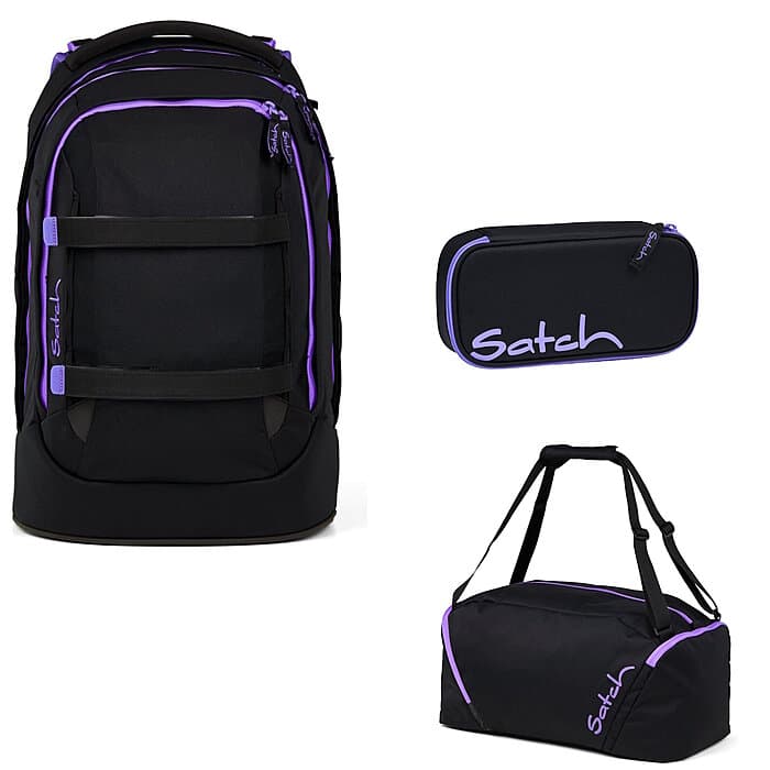 Satch Pack Purple Phantom 3tlg Schulrucksack-Set