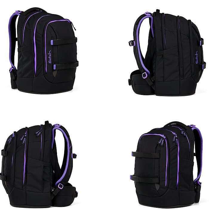Satch Pack Purple Phantom 3tlg Schulrucksack-Set