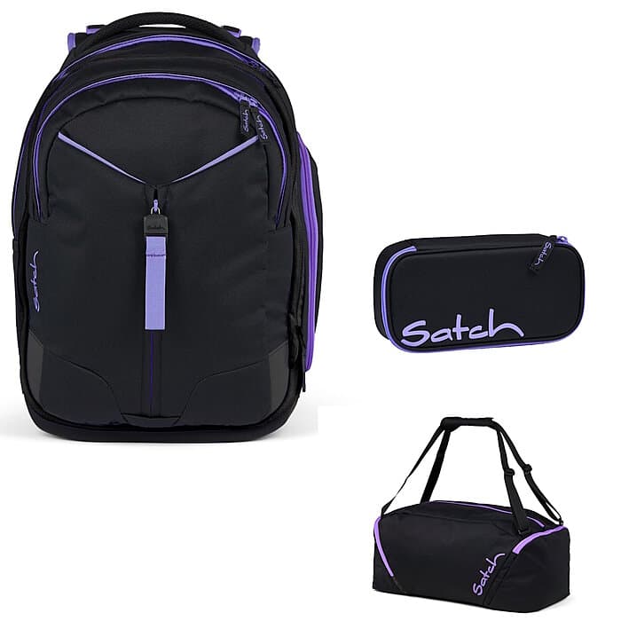 Satch Match Purple Phantom3tlg Schulrucksack-Set