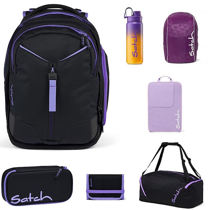 Satch Match Purple Phantom7tlg Schulrucksack-Set