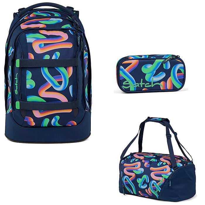 Satch Pack Crazy Twist 3tlg. Schulrucksack-Set