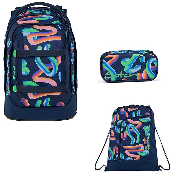 Satch Pack Crazy Twist 3tlg. Schulrucksack-Set