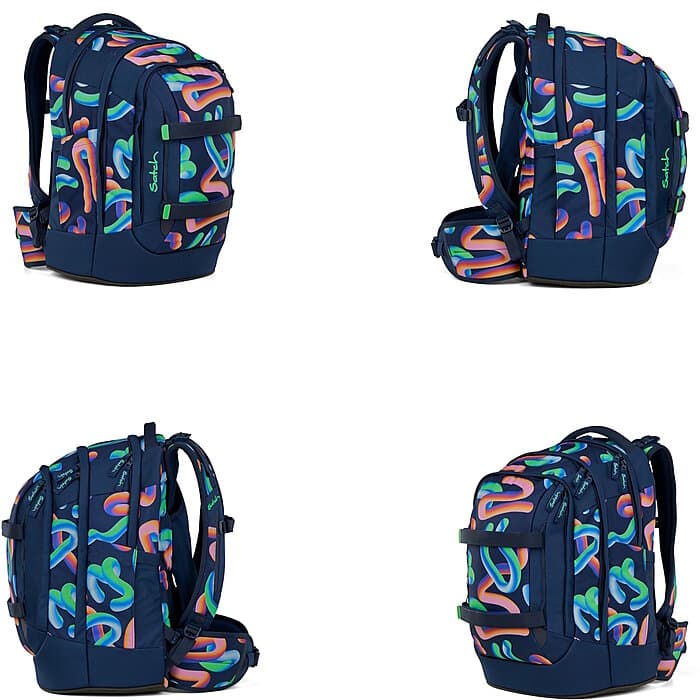 Satch Pack Crazy Twist 3tlg. Schulrucksack-Set