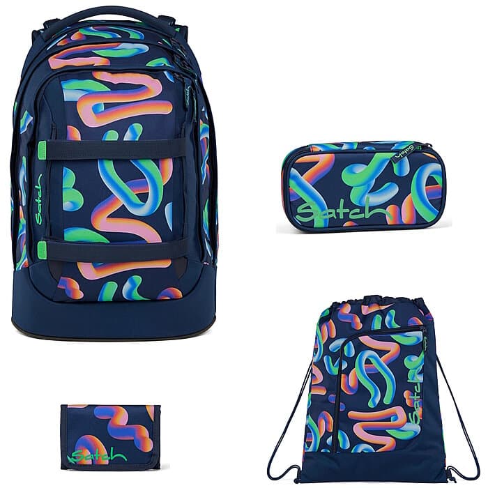 Satch Pack Crazy Twist 4tlg. Schulrucksack-Set