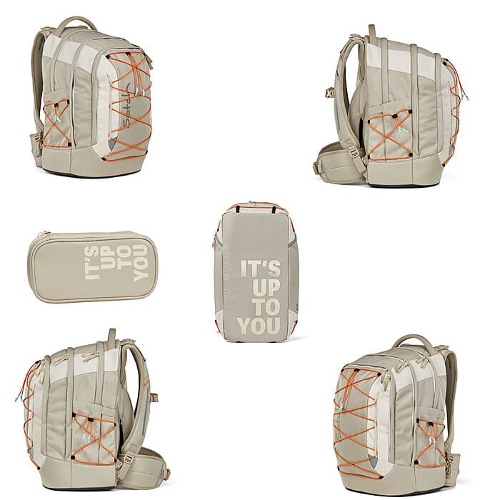 Satch Pack Crossed Sand 3tlg. Schulrucksack-Set