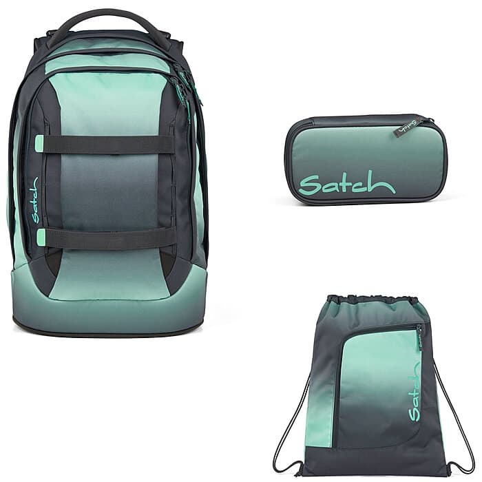 Satch Pack Gradient Mint 3tlg. Schulrucksack-Set