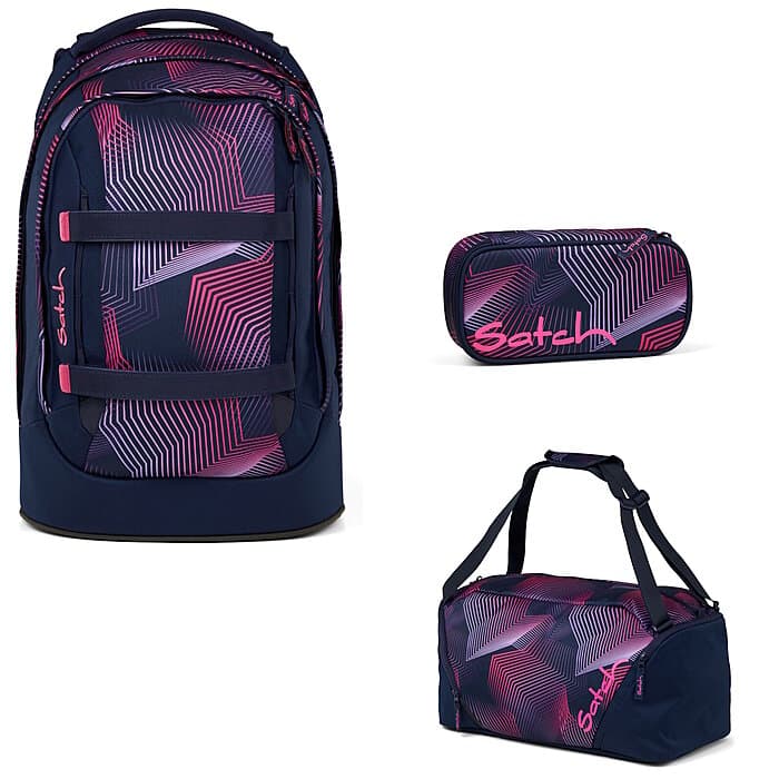 Satch Pack Seismic Pink 3tlg. Schulrucksack-Set