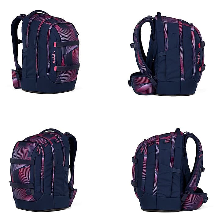 Satch Pack Seismic Pink 4tlg. Schulrucksack-Set