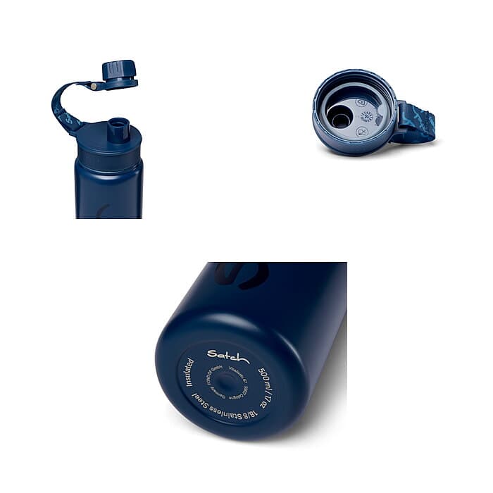 Satch Edelstahl-Trinkflasche blue 500ml