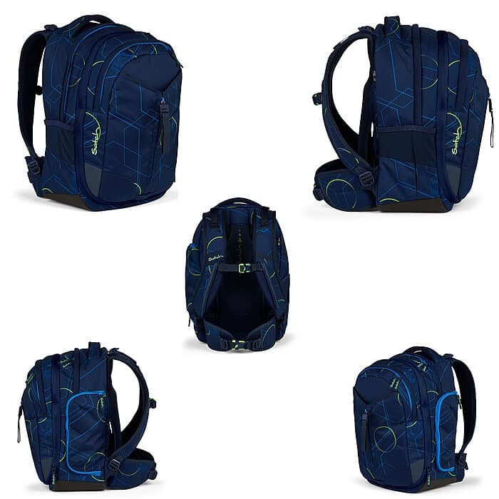 Satch Match Blue Tech Schulrucksack