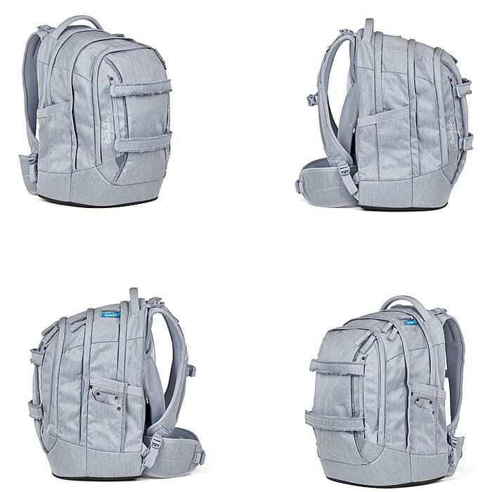 Satch Pack Schulrucksack Set Denim Washed Blue