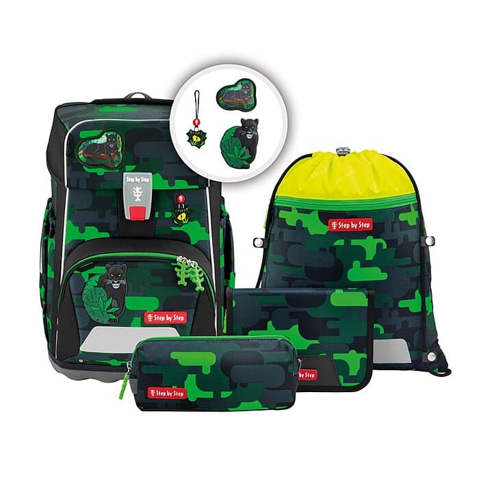 Step by Step Giant Schulranzen Set Black Cat Chiko 5-teilig