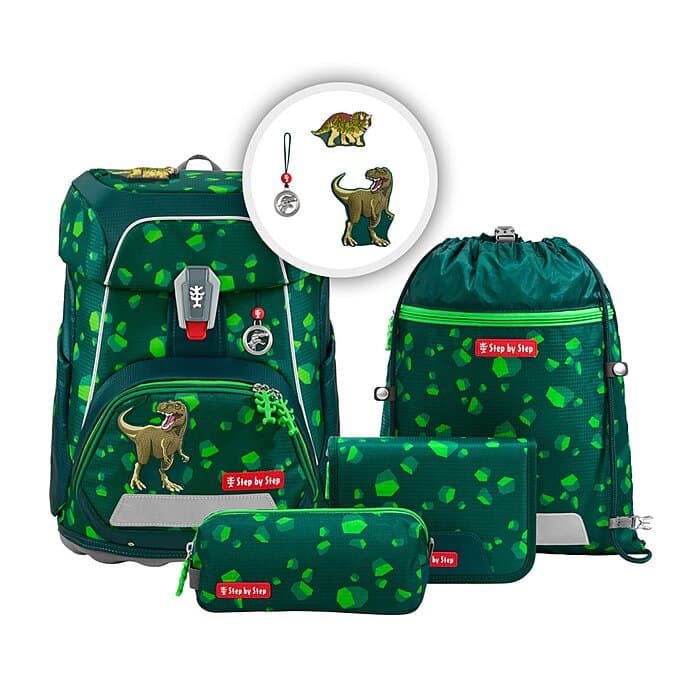 Step by Step Fit Schulranzen Set Dino Targo 5-teilig