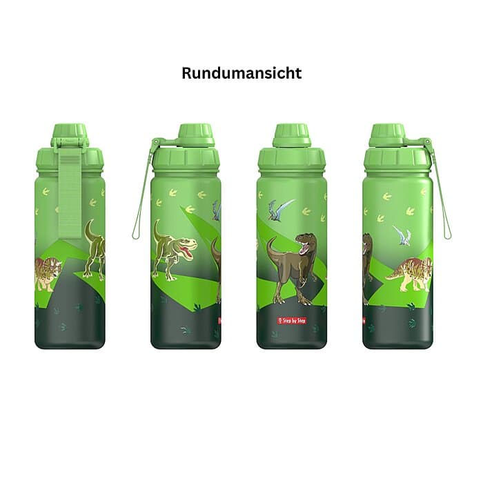 Step by Step Isolierte Edelstahl-Trinkflasche Dino