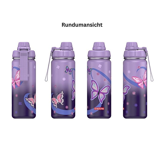 Step by Step Isolierte Edelstahl-Trinkflasche Sweet Butterfly