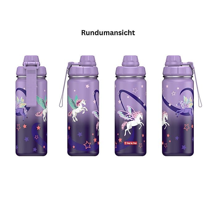 Step by Step Isolierte Edelstahl-Trinkflasche Dreamy Pegasus