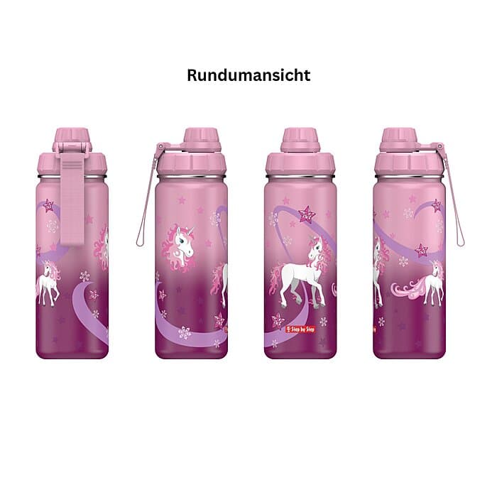 Step by Step Isolierte Edelstahl-Trinkflasche Sweet Unicorn