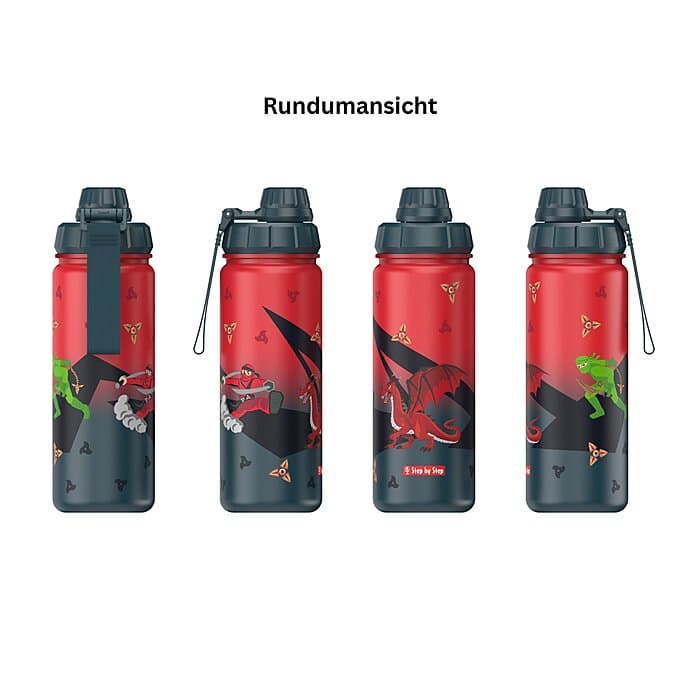 Step by Step Isolierte Edelstahl-Trinkflasche Warrior
