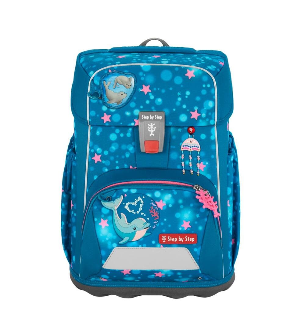 Step by Step Giant Schulranzen Set Dolphin Azura 5-teilig