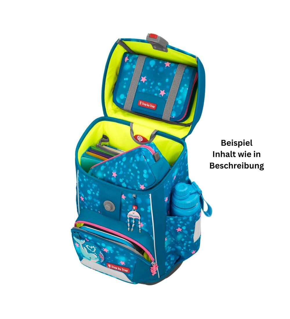 Step by Step Giant Schulranzen Set Dolphin Azura 5-teilig