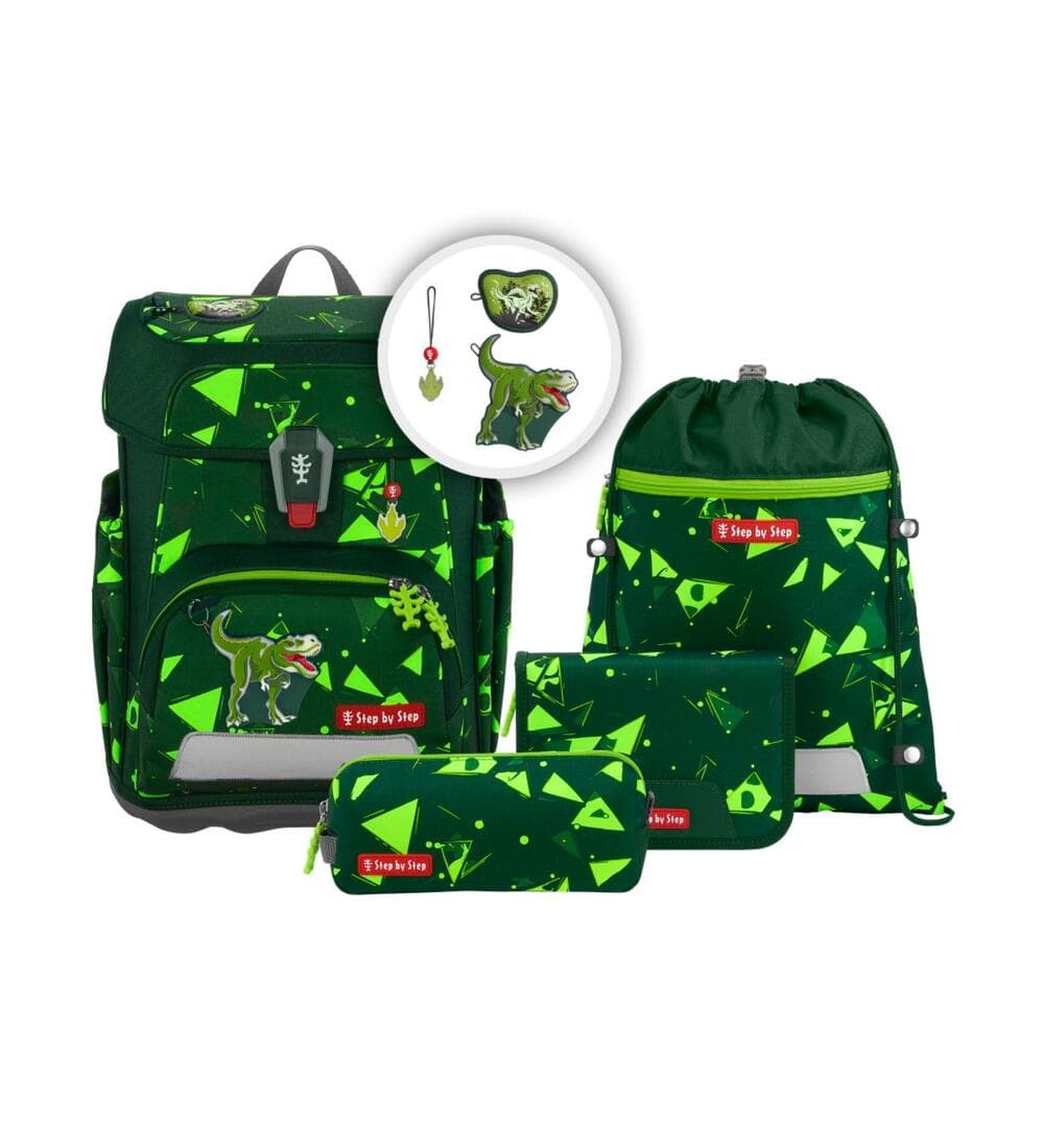 Step by Step Cloud Shine Schulranzen Set Dino Tyro 5-teilig