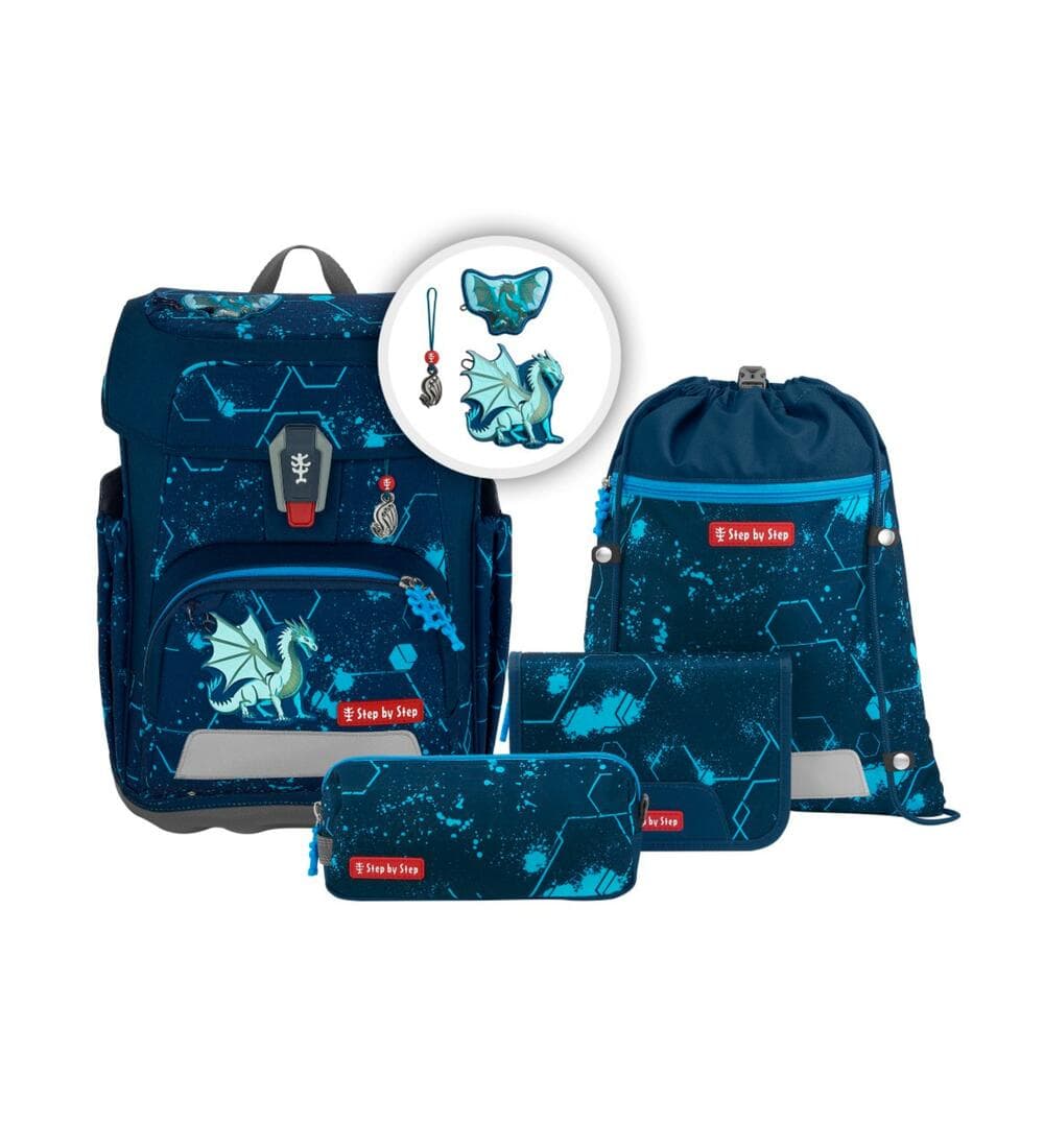 Step by Step Cloud Shine Schulranzen Set Ice Dragon Tarek 5-teilig