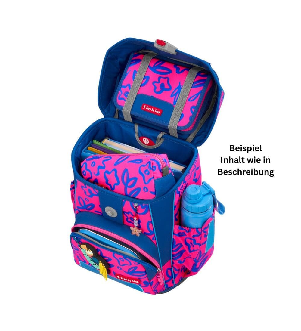 Step by Step Cloud Neon Schulranzen Set Tropical Bird Polly 5tlg