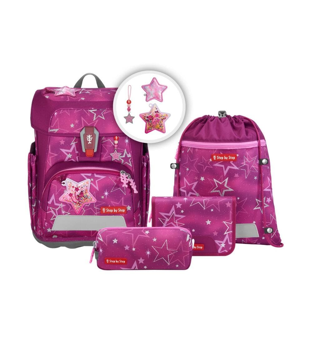 Step by Step Cloud Glitter Schulranzen Set Star Nova 5-teilig