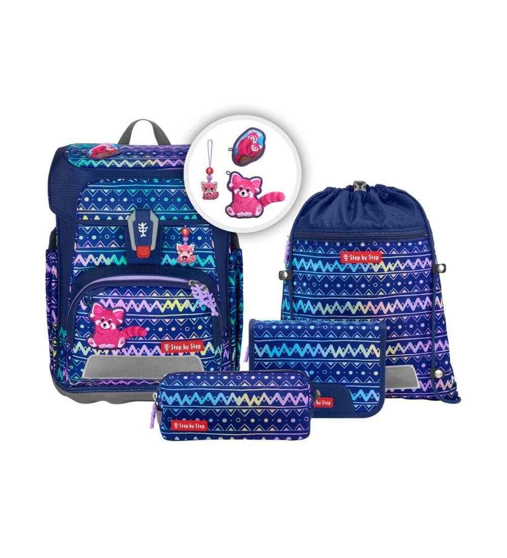 Step by Step Cloud Charity Schulranzen Set Pink Panda Yuki 5-teilig
