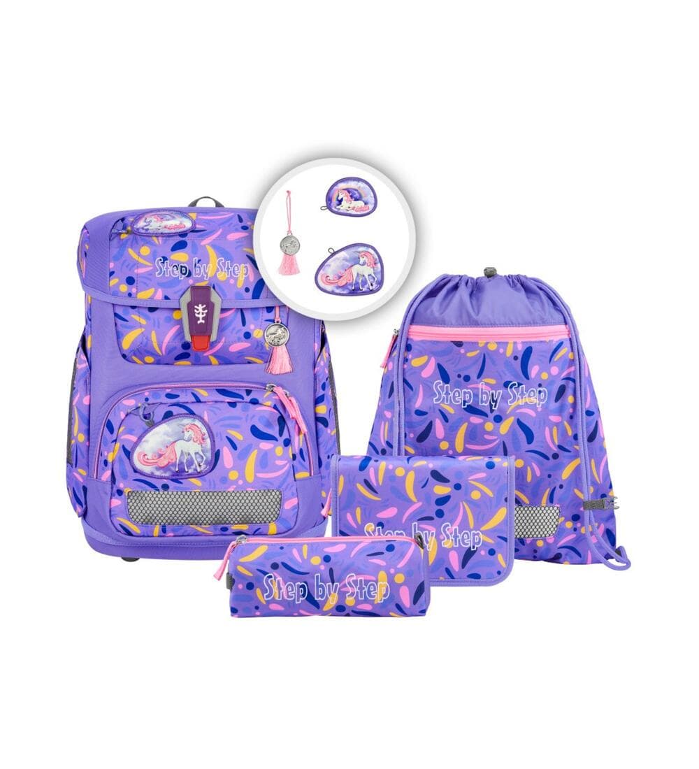 Step by Step Circle Schulranzen Set Unicorn Lalu 5-teilig