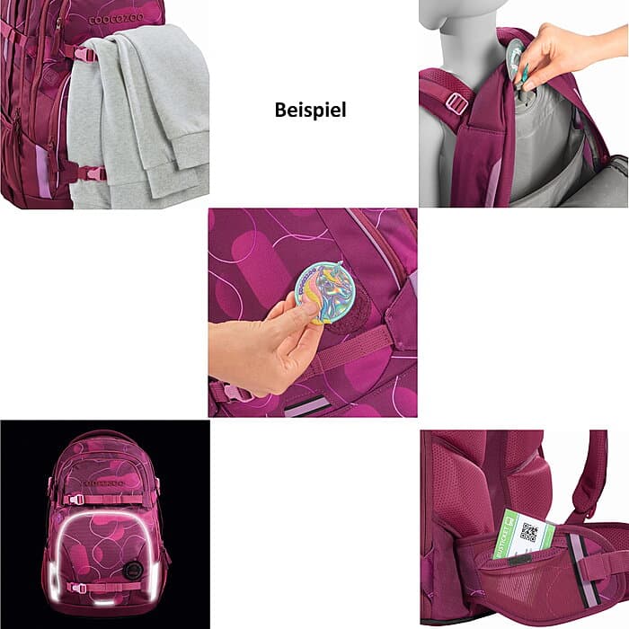 Coocazoo PORTER Berry Bubbles Schulrucksack