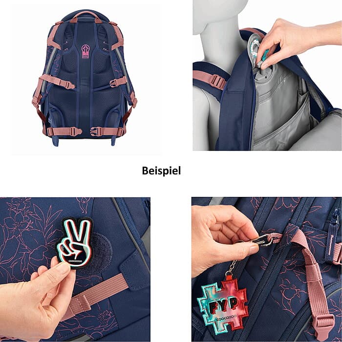 Coocazoo PORTER Sweet Rose Schulrucksack