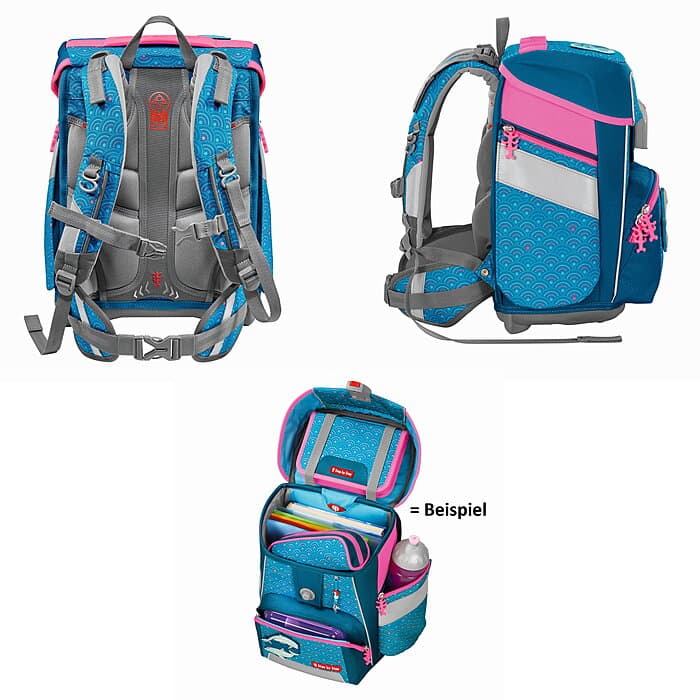 Step by Step SPACE Schulranzen-Set Dolphin Pippa, 5-teilig