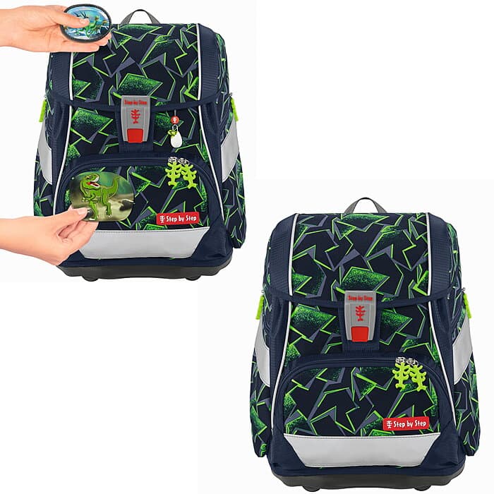 Step by Step 2IN1 PLUS Schulranzen-Set Wild T-Rex Taro, 6-teilig