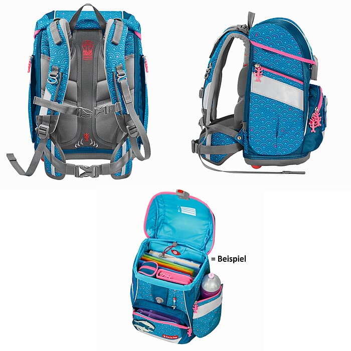 Step by Step 2IN1 PLUS Schulranzen-Set Dolphin Pippa, 6-teilig