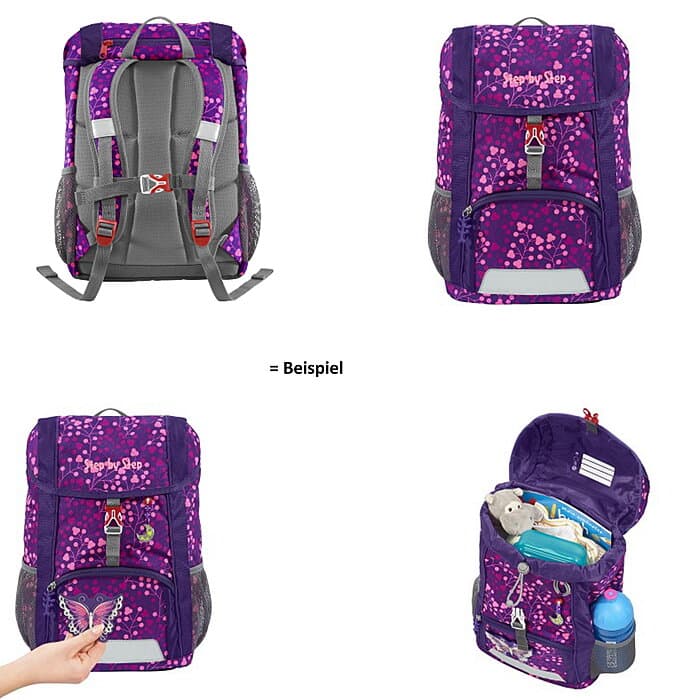 Step by Step KID SHINE Rucksack-Set Butterfly Night Ina, 3-teilig