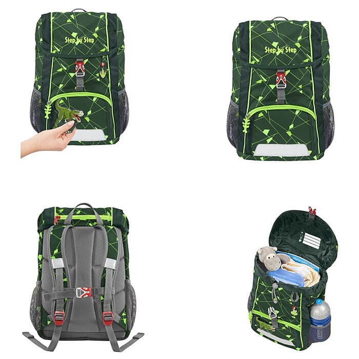 Step by Step KID SHINE Rucksack-Set Dino Night Tyro, 3-teilig