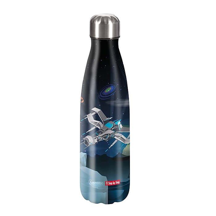 Step by Step Isolierte Edelstahl Trinkflasche Starship