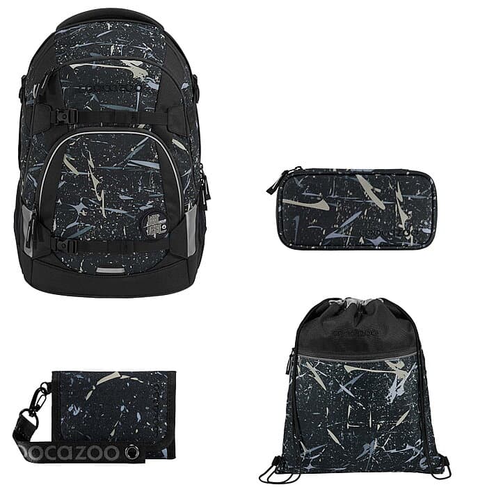 Coocazoo MATE Reflective Splash 4tlg Schulrucksack Set