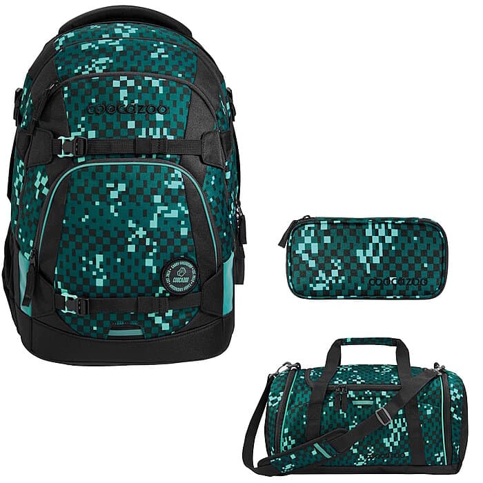 Coocazoo MATE Pixel Blox 3tlg Schulrucksack Set