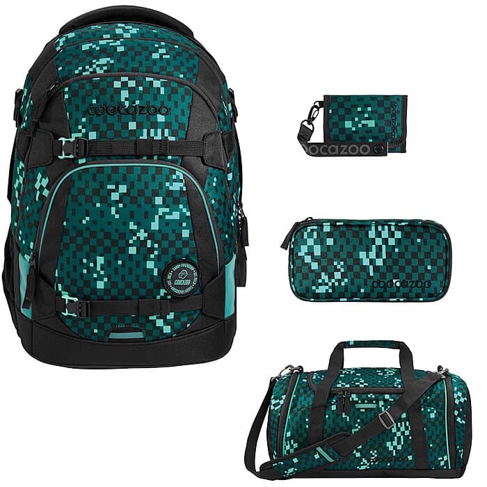 Coocazoo MATE Pixel Blox 4tlg Schulrucksack Set