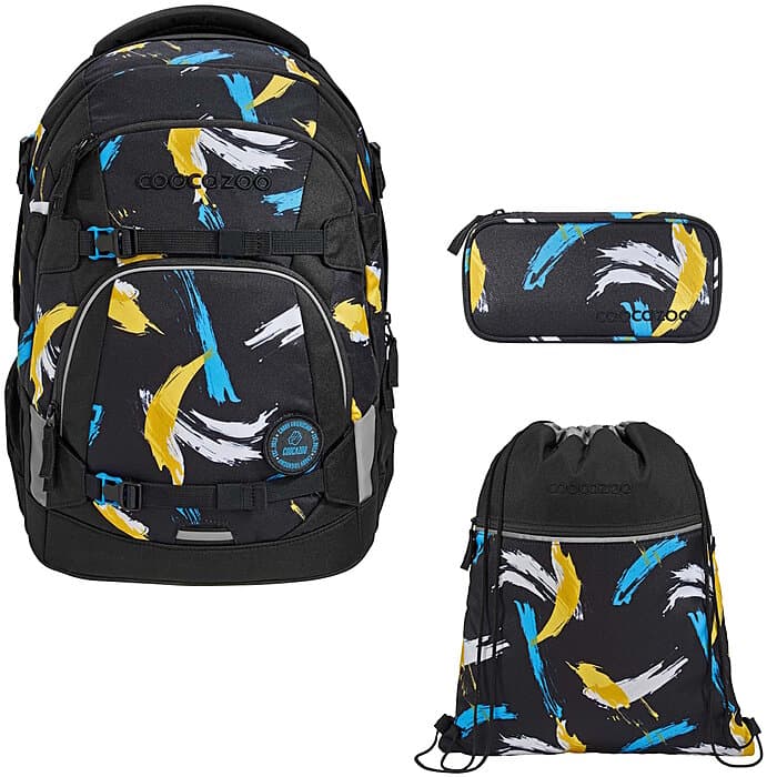 Coocazoo MATE Crazy Artnight 3tlg Schulrucksack Set
