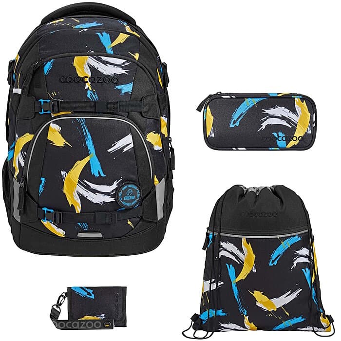 Coocazoo MATE Crazy Artnight 4tlg Schulrucksack Set
